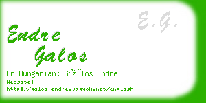 endre galos business card